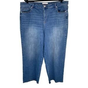 Eloquii Medium Wash Straight Leg Jeans 18
